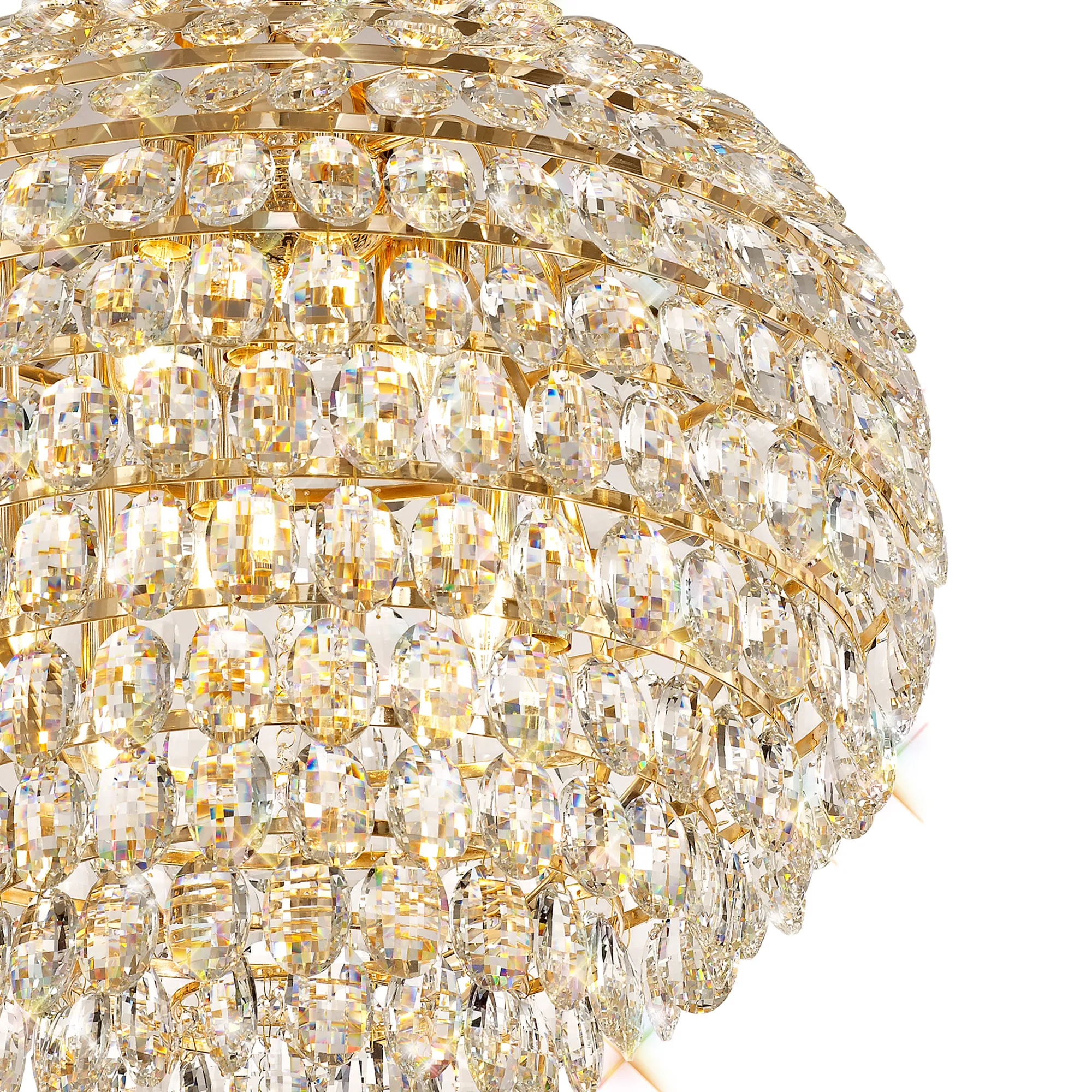 Coniston Pendant 12 Light (29.2kg) French Gold IL32810  Diyas Coniston French Gold